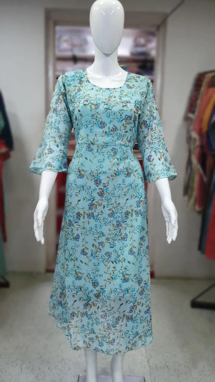 Ff 1067 Latest Regular Wear Georgette Anarkali Kurti Collection